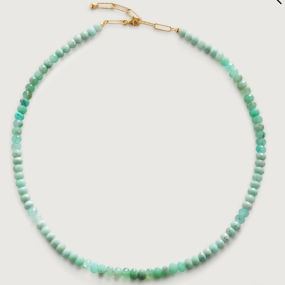 Monica Vinader Chrysophrase Adjustable Necklace - Picture 1 of 4